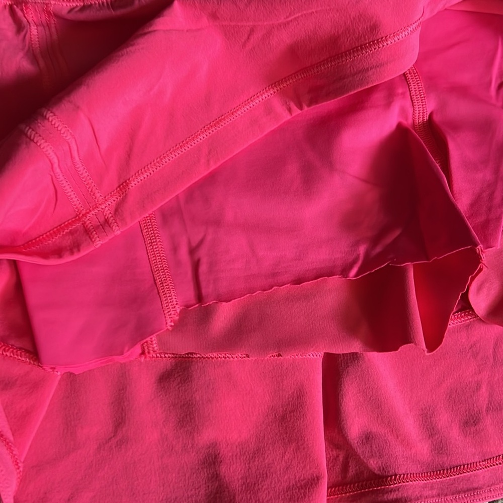 Lululemon hot pink skirt and one shoulder sports bra top set size 8/4 - Picture 5 of 7